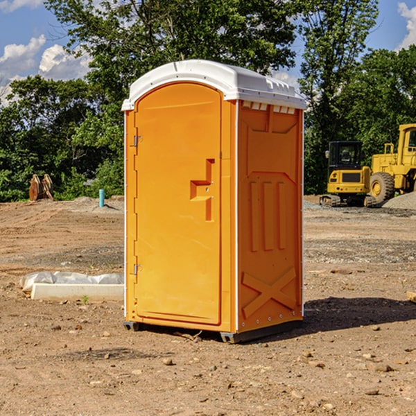 how often are the portable restrooms cleaned and serviced during a rental period in Thomastown